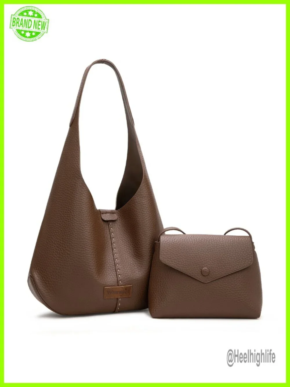 PU Leather Hobo Bag Set with Small Crossbody Purse